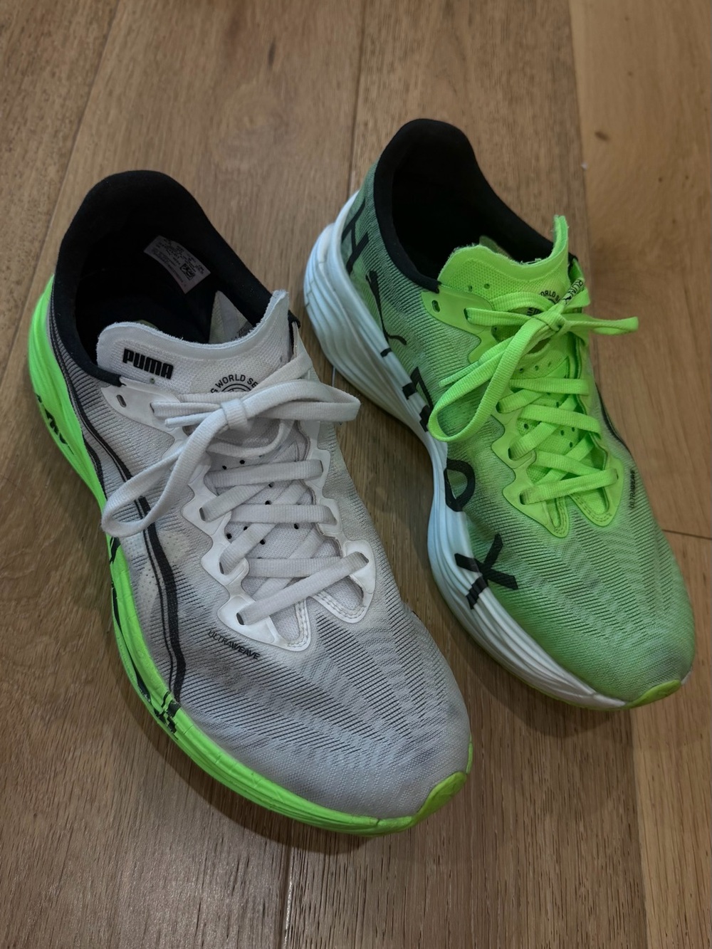 Women’s Puma Nitro Elite HYROX Running Shoes - White and Neon Green